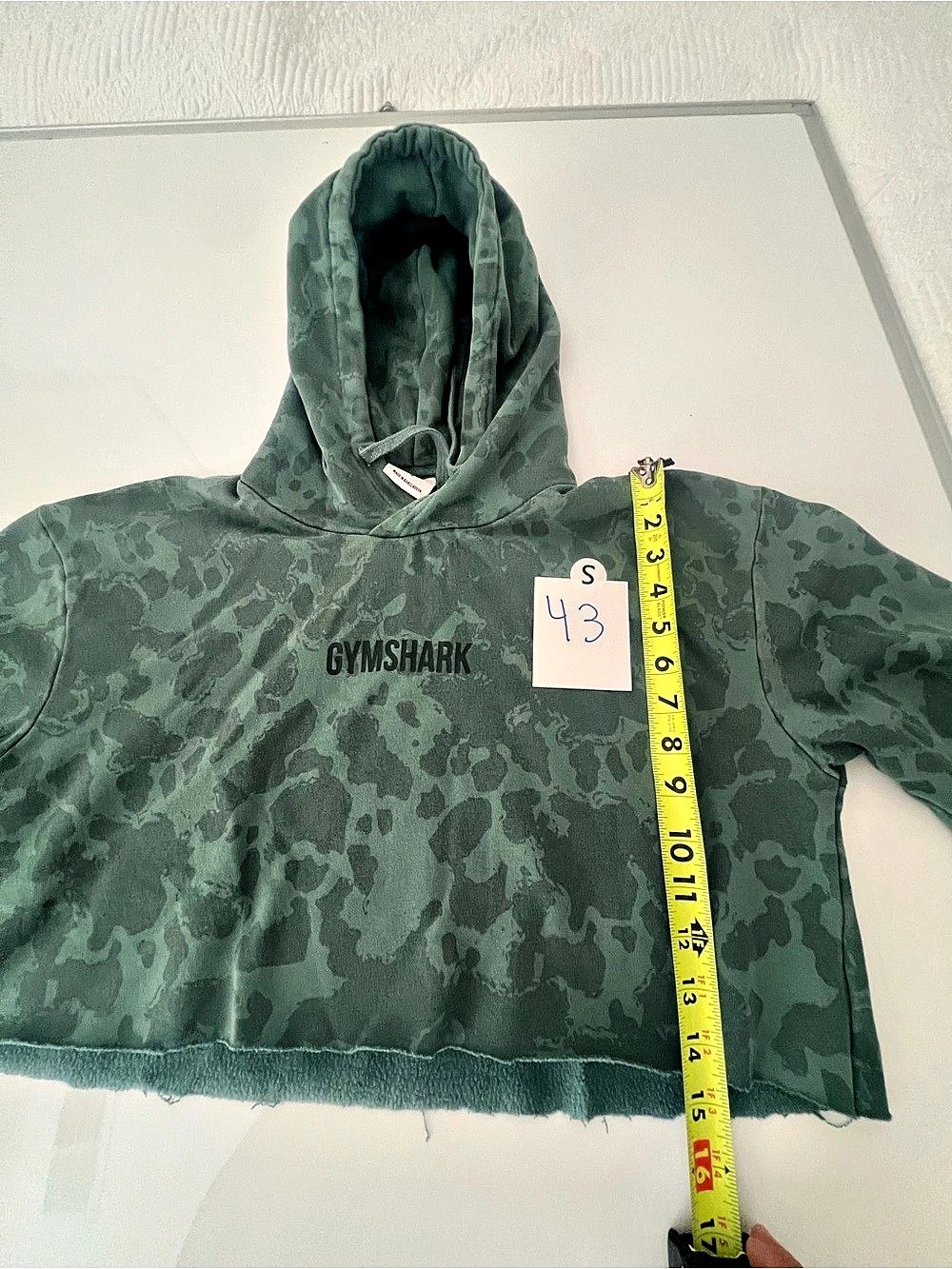 Gymshark Camo Graphic Oversized Hoodie in Green Size Small